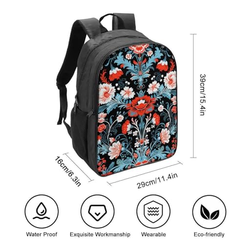 Mochila infantil 3D con flores para excursiones y parques infantiles 2