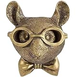 UITWMKTG Animal Head Wall Decor Gold Wall Sculpture Home Decor Statue for Living Room Office Bedroom Modern Decor Figurine for Men Women Boys Girls Rat