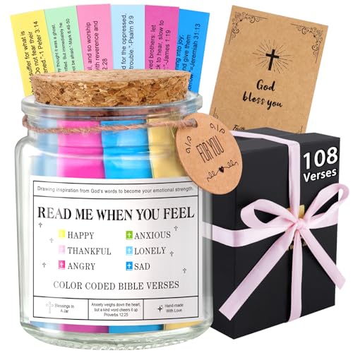 Bible Verse Jar, Read Me When Bible Verses Jar, Wife, Son, Fathers Day Gift For Dad, Christian Gifts For Women, Men, Graduation Gifts For Her, Christian Gift For Dad
