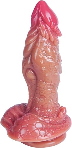 Consolador grande de dragón Consolador realista de silicona de 9.2 pulgadas, consolador monstruo de material seguro con escamas de dragón