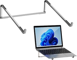 Laptop Holder Riser - Aluminium Laptop Stand, Tablet Computer Stand | foldable travel laptop stand, adjustable MacsBook laptop stand, portable stable laptop stand and