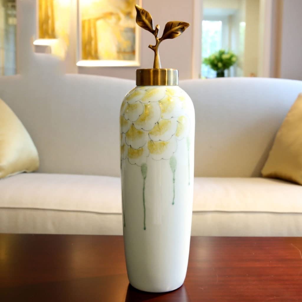 Vase à Fleurs Décoration de Vase en céramique de Maison Moderne | Meuble TV, Arrangement de Fleurs, décoration de Table, Fleurs séchées, décoration de Bureau Vases