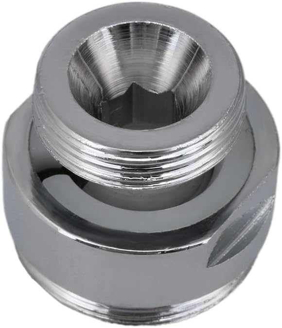 Mxfans Metal Faucet Tap Aerator Fitting Apater 22MM and 18MM Male Thread Aerator Connector, Silver, 2.34x2.34x2.07cm/0.92x0.92x0.81inch - Image 4