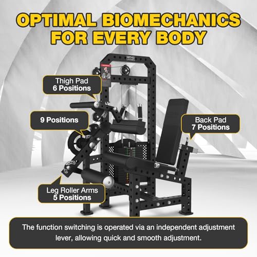 Image of Commercial-Grade Strength Exercise Equipment with 220lb Weight Stack, 3 inchx3 inch 12-Gauge Steel Tubing for Home & Gym, Multi-Function Trainer Machine for Strength Training & Body Building