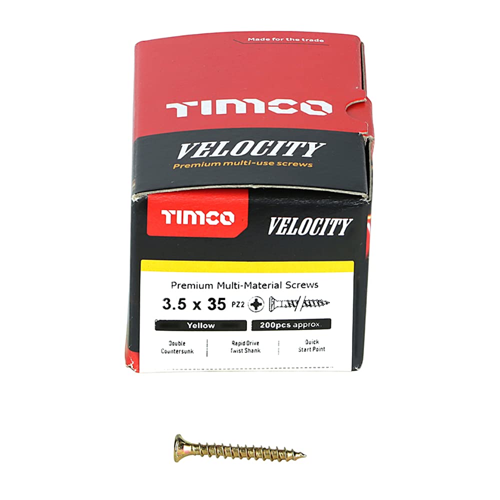Timco -Velocity Premium Multi-Use Screws - Pz - Double Countersunk - ZYP -3.5x35