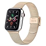 AK Compatible avec Apple Watch Bracelet 45mm 44mm 42mm 41mm 40mm 38mm, Bracelets avec fermoirs à Boucle réglables pour iWatch Series 8/7/6/5/4/3/2/1/SE(Or Rose,38mm/40mm/41mm)