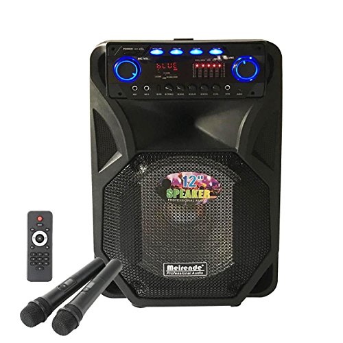 Tengchang Pro 12" Series Speaker Karaoke Machine DJ PA System Bluetooth Dual with Wireless Mics