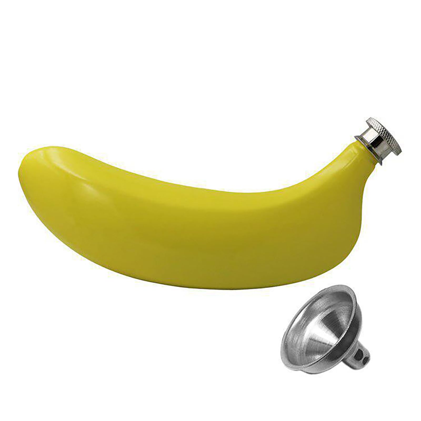 Qcwwy 5 Oz Bananen Flachmann - Edelstahl Schnapsflasche Mit Trichter