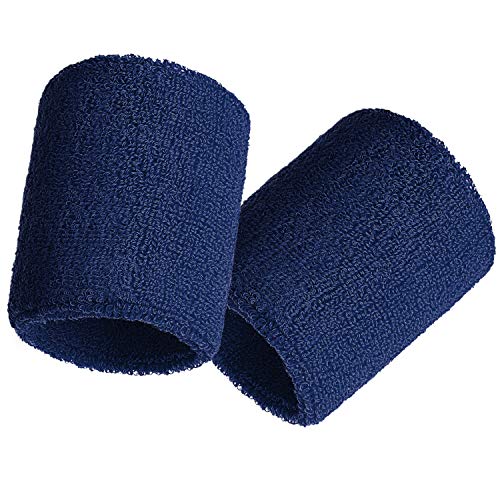 Image of Bememo 12 Pack Wristbands Sweatband for Women Men, Neon Colored Sport Wrist Bands, Tennis Football Basketball Sweatbands, Moisture Wicking Arm Bands for Working Out