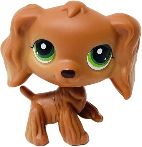 SNUGYOUME LPS Brown Cocker Spaniel - Juguete para cachorros de perro raro y viejo para mascotas, lindas figuras de acción de animales para niños y