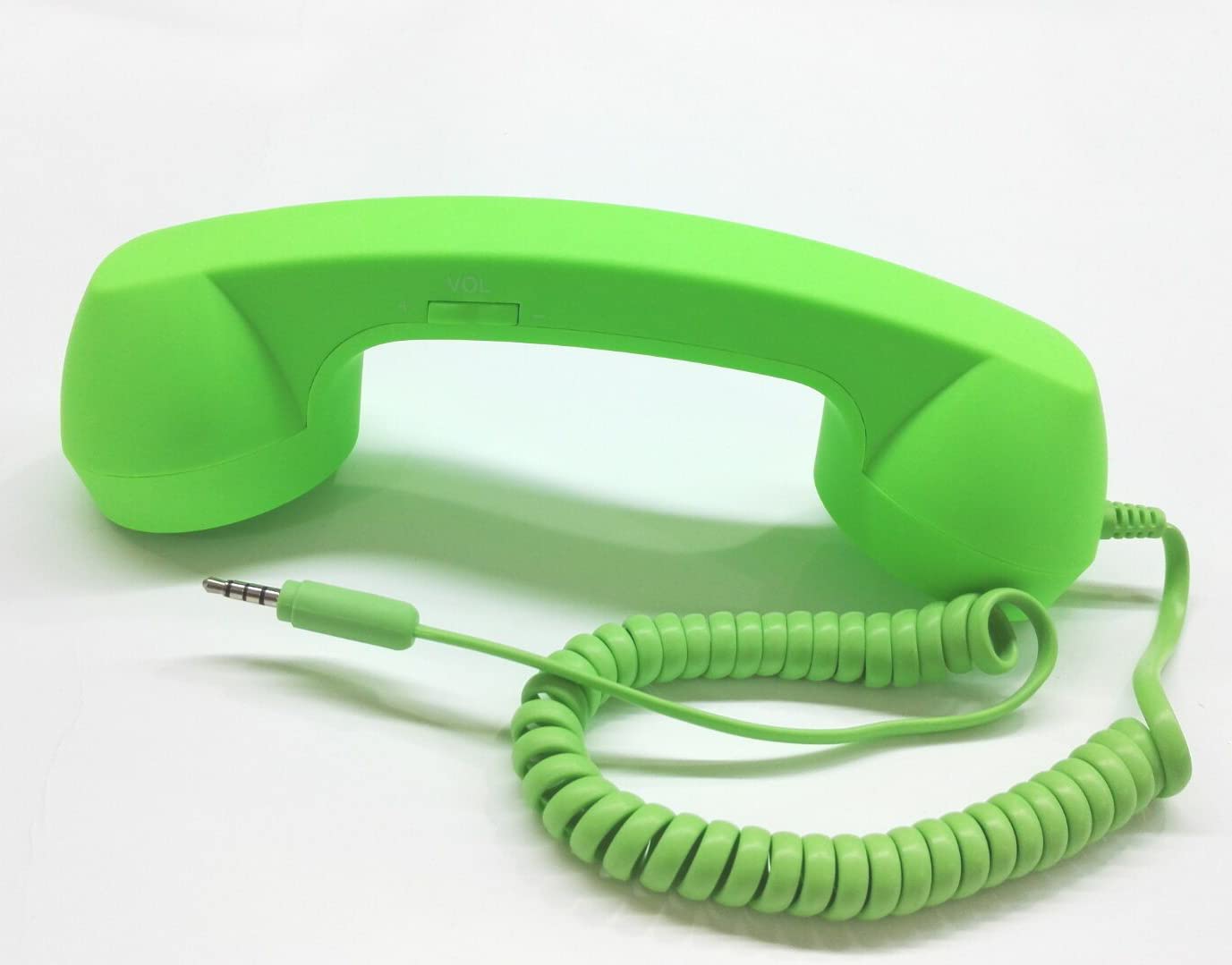 EGEN Retro Handset, Cell Phone Handset Anti Radiation 3.5mm Mini Microphone Speaker for iPhone iPad,Mobile Phones,Computer Green