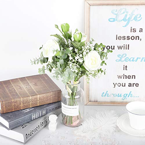 Famibay 2 Pack Fake Plants Eucalyptus Leaves Pink Babys Breath/Gypsophila Artificial Flower Arrangements Ins Style Bouquet Wedding Home Decoration thumb #3