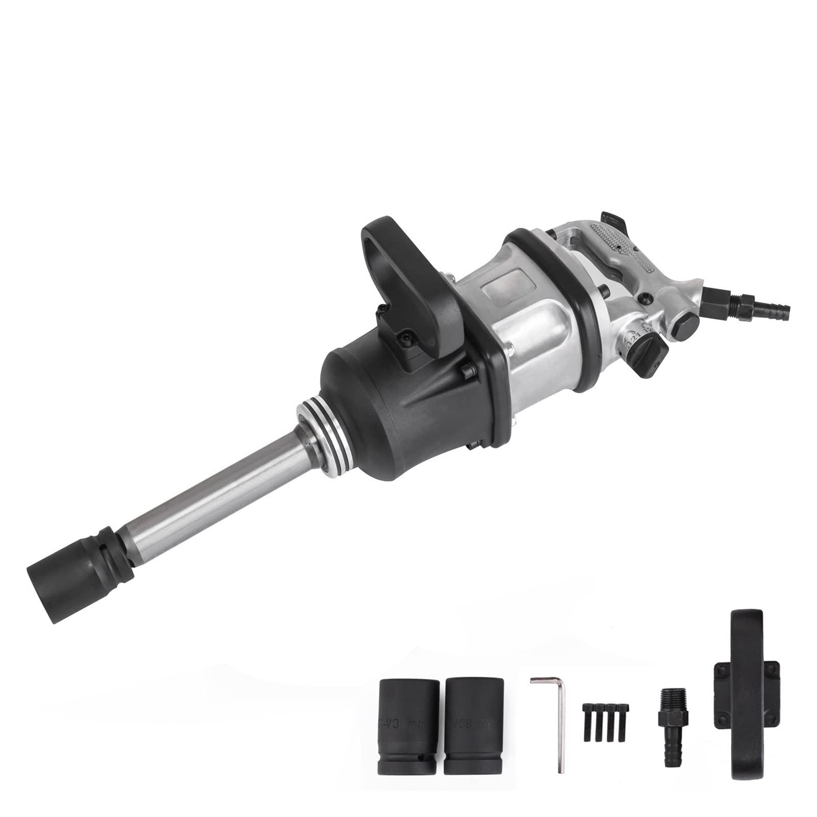 CVFRDD Air Hammer, Air Impact Wrench 3800N.m Pneumatic Long Nose Twin Hammer For Trucks Tires Removal Heavy Duty Kit