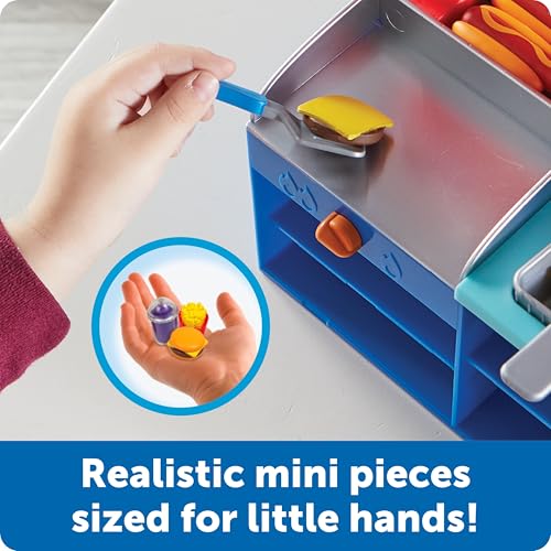 Image of Learning Resources Mini Snack Shop Sorting Set, Play Food Shop, Role Play Store, Kids Kitchen Playset Accessories, Cooking Games, Fine Motor Skills, Toddler Toys, Girl and Boy Birthday Gift