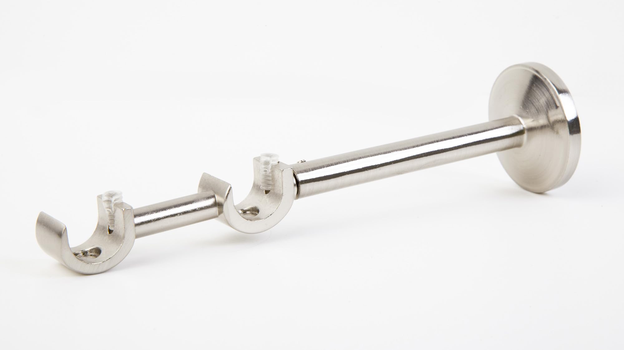 Mardom - Supporto per Asta Tenda da Parete, 19 mm, 2 Supporti per Asta Tenda con Sistema Easy-System - Colore Acciaio