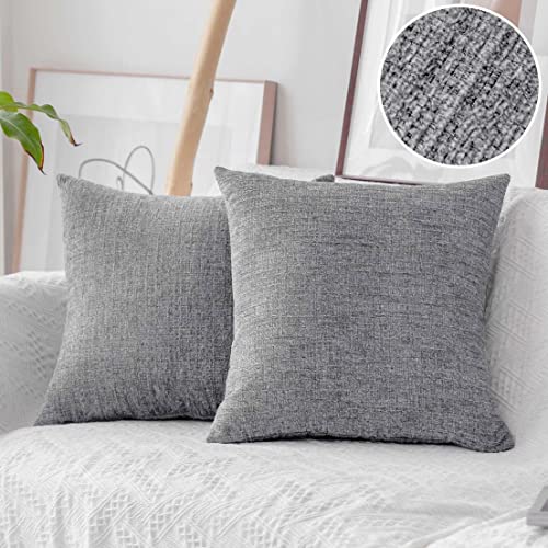 Home Brilliant Grey Mix White Cushion Covers 45 x 45 Set of 2