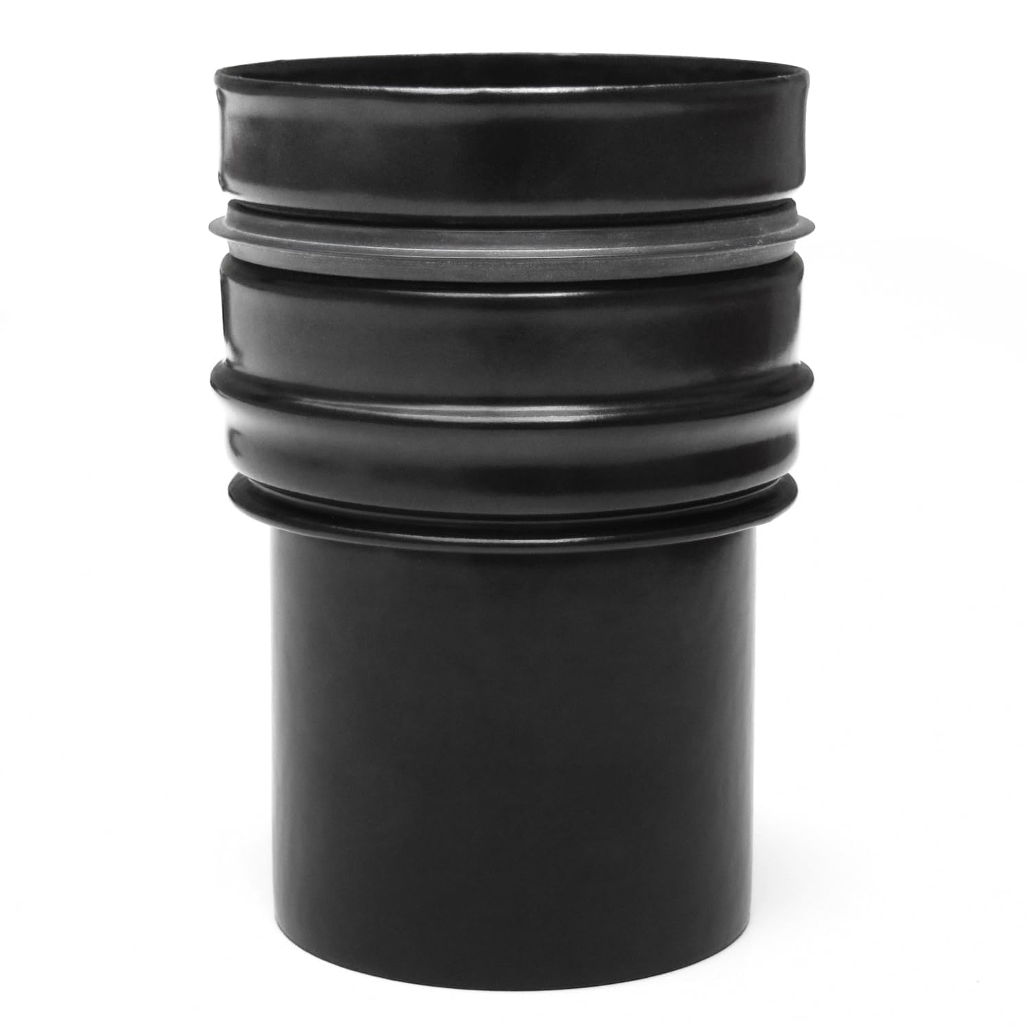 raik Pelletrohr/Ofenrohr-Erweiterung Innendurchmesser 80 mm Außendurchmesser 100 mm Stahlblech 0,6 mm Schwarz 8021105