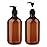 Yebeauty Empty Pump Bottle Dispenser, 17oz/500ml Lotion Soap Shampoo Pump Bottles Large Brown Bottle with Pump Plastic Refillable Containers Pack of 2