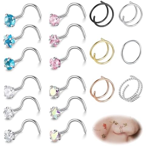 ZS Surgical Stainless Steel Nose Stud Set Cover