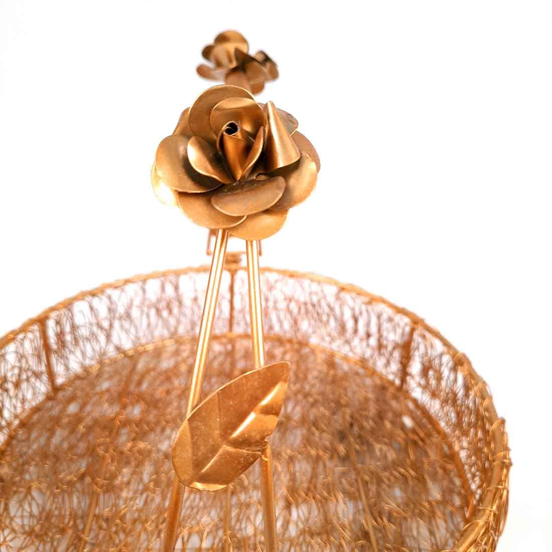 Golden Iron Basket - Decorative & Gift Basket -4