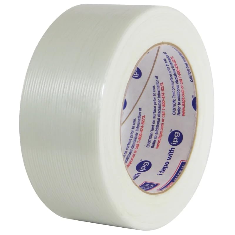 Industrial Products RG315 Reinforced Filament Strapping Tape – 48mm x 54.8m (1.89in x 180ft), BOPP Film, 175 lb Tensile Strength, 24 Rolls per Box