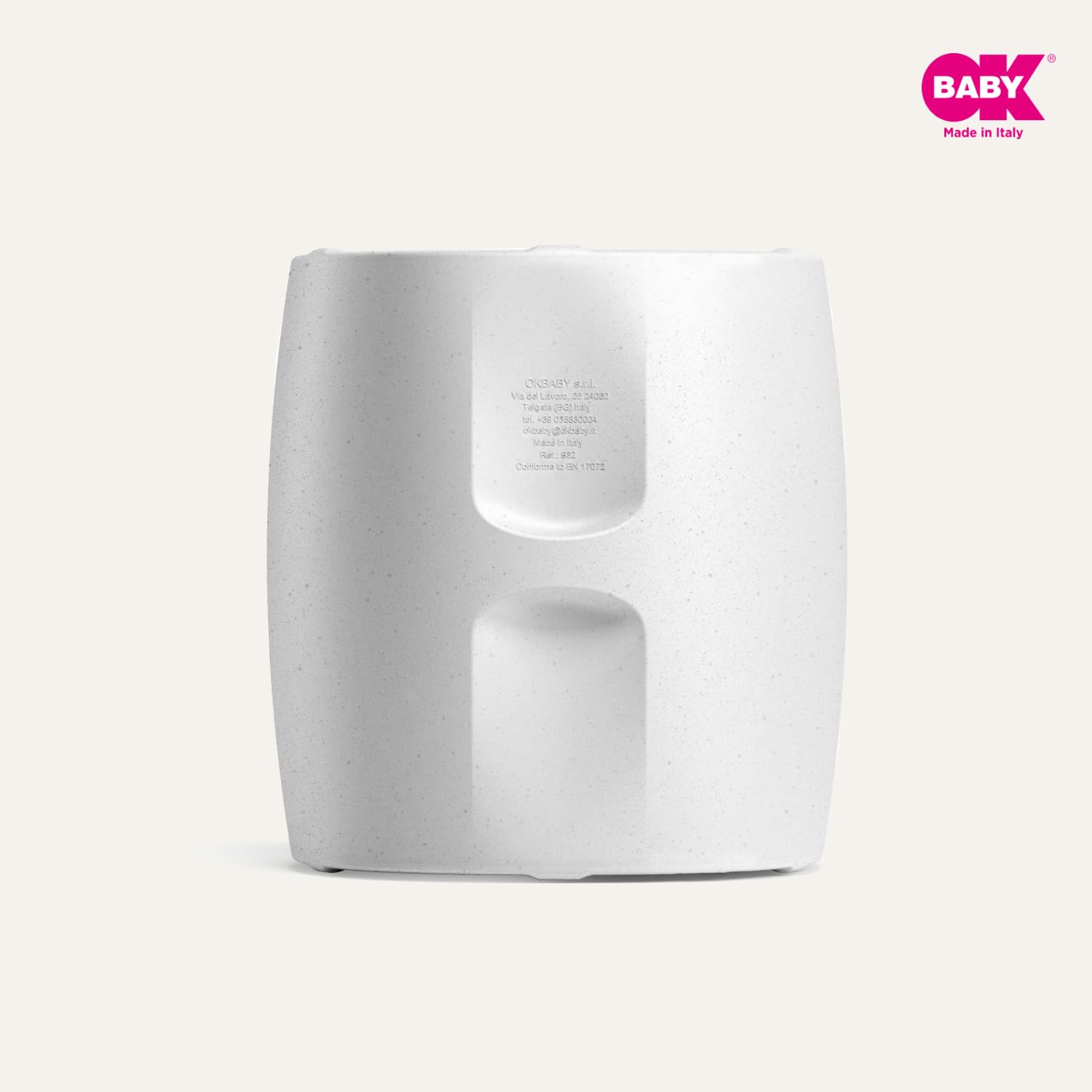 OKBABY Unica - Bañera 0-4 Años con Doble Uso, Termómetro Incorporado y Soporte Ergonómico - Bañera y Minipiscina para Niños - Granito