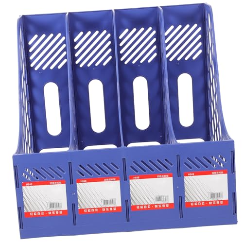 HOMSFOU 1Set File Storage Holder Multi Document Rack Organizer for Desk Design Efficient File Cubbyhole for Home and Office Use