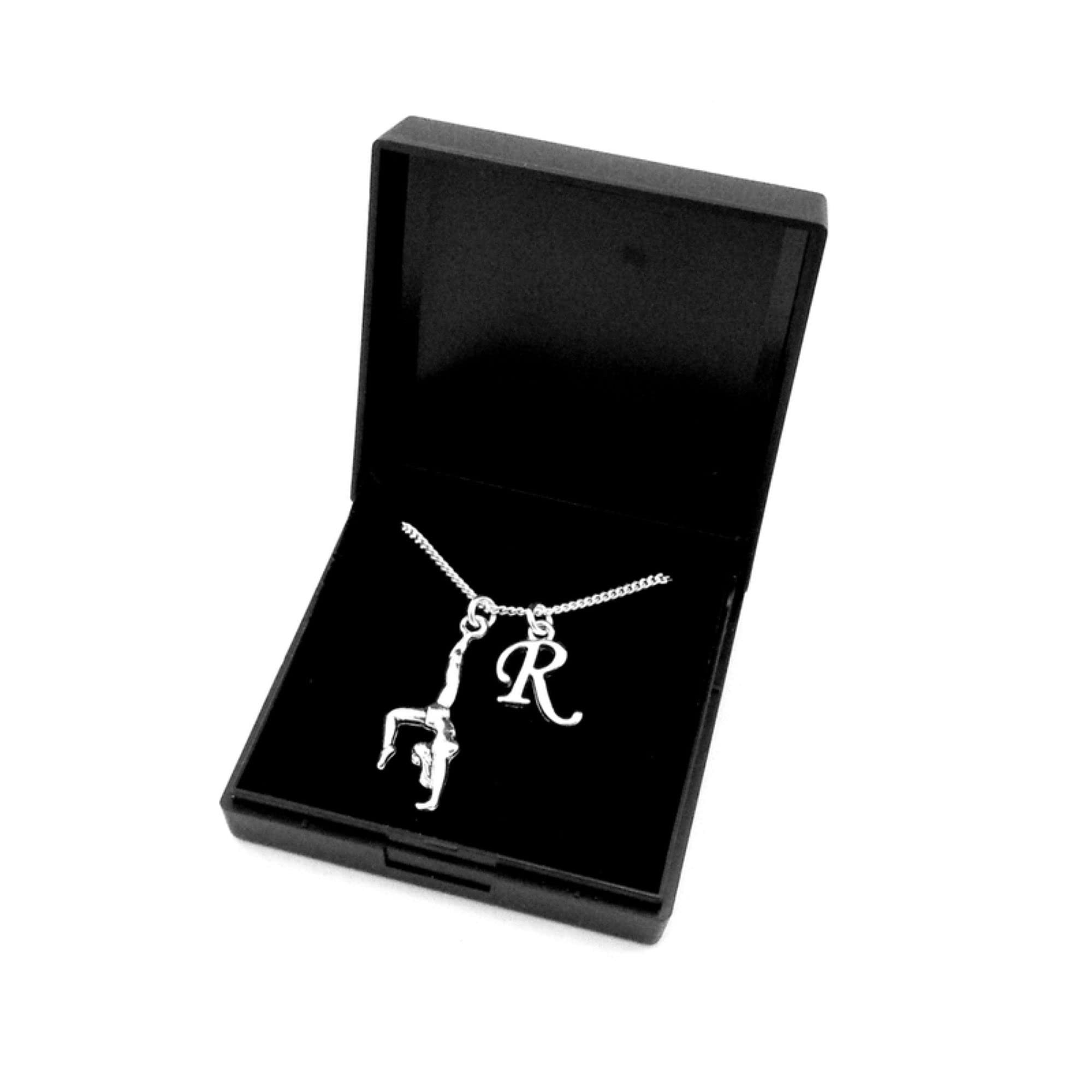 Gymnast Necklace Personalised, 14" 16" 18" Chain, Gymnastic Gifts
