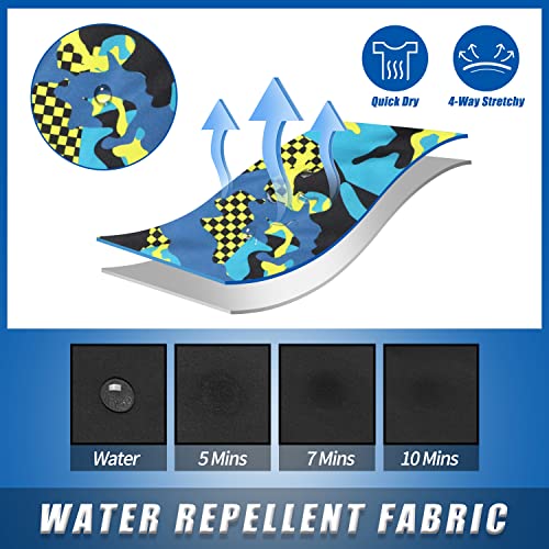 Image of Boys Swim Trunks with Boxer Brief Liner Compression Anti Chafe Swimming Shorts Stretchy UPF Quick Dry Swimsuit
