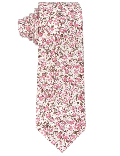 Image of Kebocis Mens Skinny Cotton Floral Tie for Men