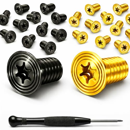 Replacement Screws for The Ridge Wallet with Screwdriver 14 Black & 14 Gold Compatible Upgrade Kit (Wallet Not Included)