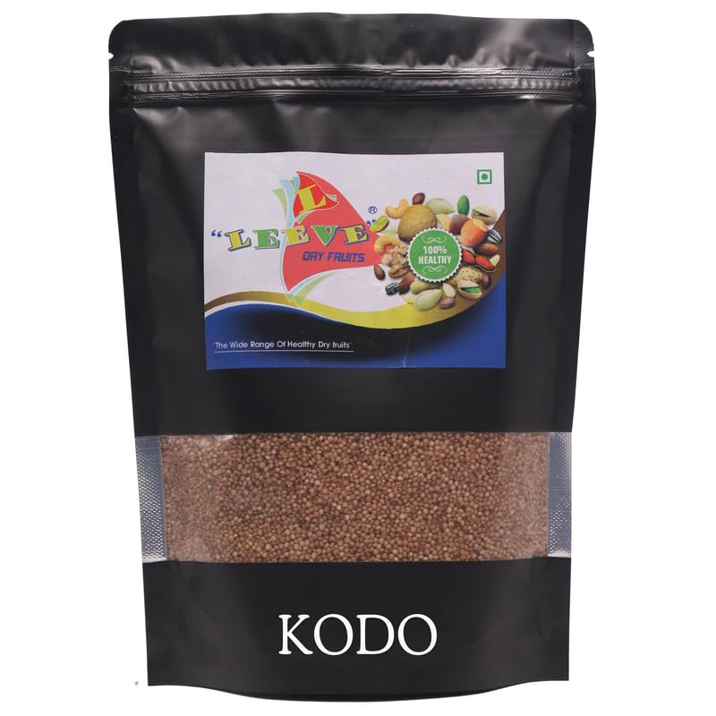 Leeve Dryfruits Premium | Unpolished Kodo Millets 500 gm Pack | Certified Low GI | Natural Grains & Rich In Protein | Non-GMO, High Fiber, and Heart-Healthy Grains Leeve Dryfruits Premium | Unpolished Kodo Millets 500 gm Pack | Certified Low GI | Natural Grains & Rich In Protein | Non-GMO, High Fiber, and Heart-Healthy Grains