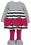 Bonnie Jean Little Girls' Bonaz Heart and Stripe Legging Set