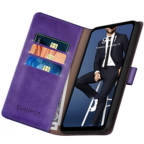 Protection Samsung Galaxy A13 5G SUANPOT violette avec rabat - 4
