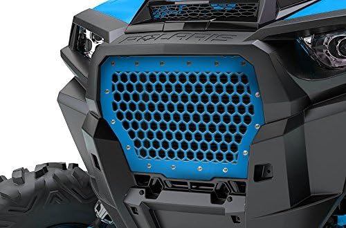 300 Industries Steel Grille Replacement for Polaris RZR 1000 XP Turbo 2017-2018 - Single Piece Powder Coated Velocity Blue - Hex