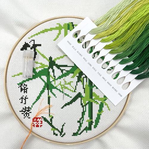 Image of 10-Color Gradient Embroidery Floss Set | 6 Color Families (Red, Yellow, Blue, Green, Brown, B&W) | 60 Pre-Sorted Skeins, 6-Strand Threads (1.2m Each) for Sewing & Crafts (Zhenqing 69023)