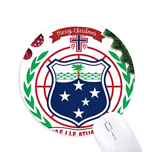 le samoa océanie emblème national tapis de souris en caoutchouc de sapin de noël