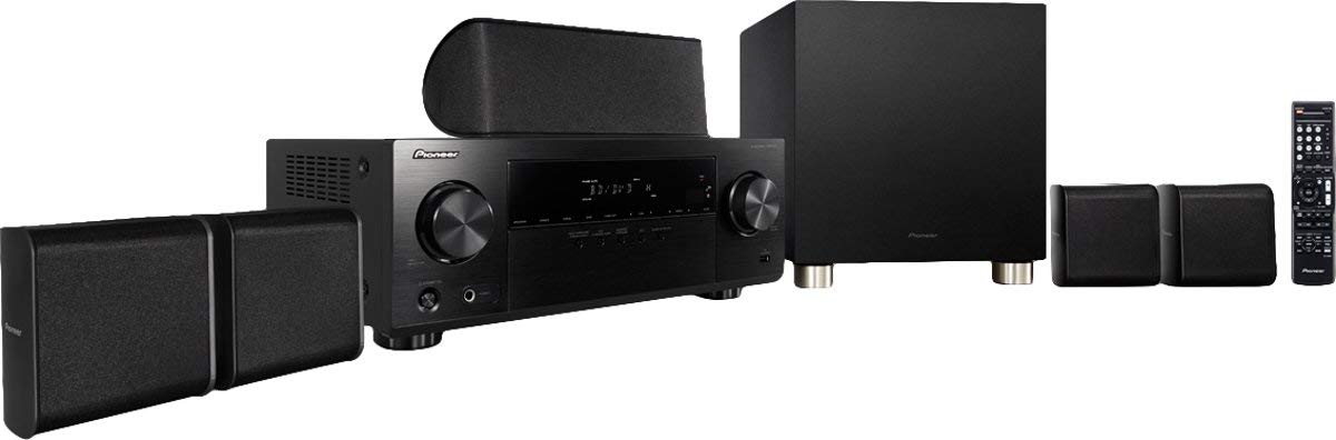 Pioneer HTP-074-S - Pack Receptor A/V y Altavoces (con 4K Pass Through y Altavoces con Audio HD)