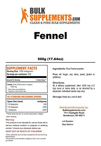 Bulksupplements Fennel Powder (500 Grams) - Thumbnail 2