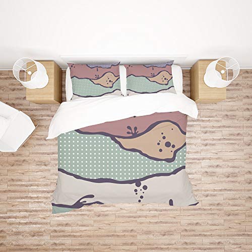 Housse de couette en tissu 100% polyester infroissable et facile à laver - 3
