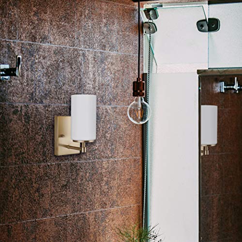 Image of Generation Lighting 4124601EN3-848 Alturas One - Light Wall /Bath Sconce Vanity Style Fixture, Satin Brass, 100 Total Watts, 8.75 Inch Height, 4.375 Inch Wide, Steel Construction