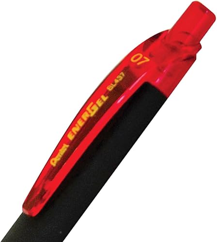 Miniatura 5 de Pentel EnerGel Kuro - Bolígrafo de gel líquido, (punta de 132 pulgadas - 0.7 mm) línea media, tinta roja, paquete de 12 (BL437R1-B)