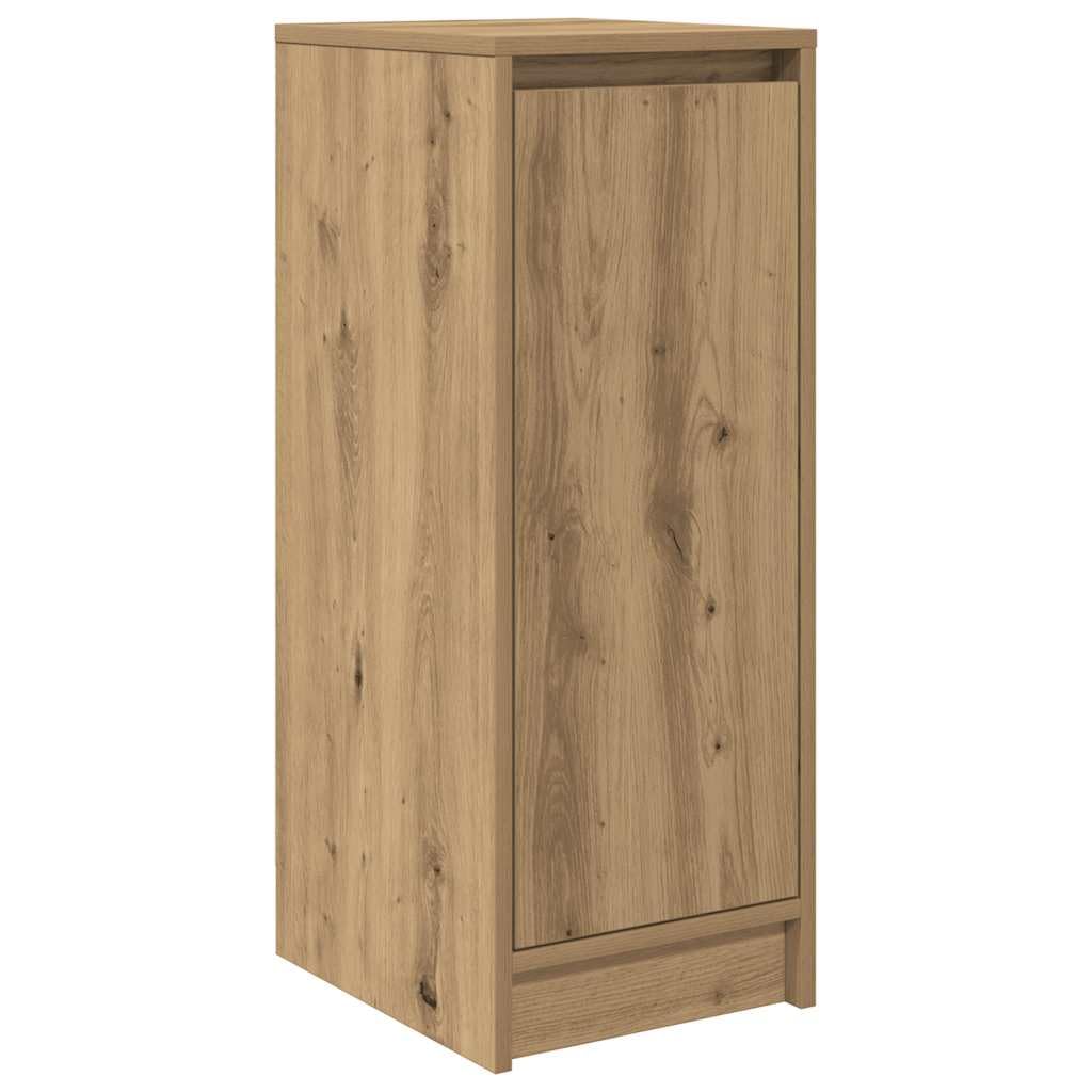 Schuhschrank Artisan-Eiche 29,5x34x76 cm Holzwerkstoff | Viel Stauraum, Türen verbergen Schuhe, Feuchtes Tuch reinigt, Wandhalterung inklusive