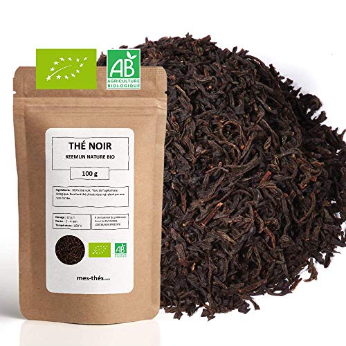 Thé Noir Bio ? Keemun ? Thé Noir Nature ? Thé Noir en Vrac ? Sachet 100 grammes avec Zip ? 40 Tasses ? 100 % Agriculture Biologique ? Thé Noir de Qualité ? Satisfait ou Remboursé ?