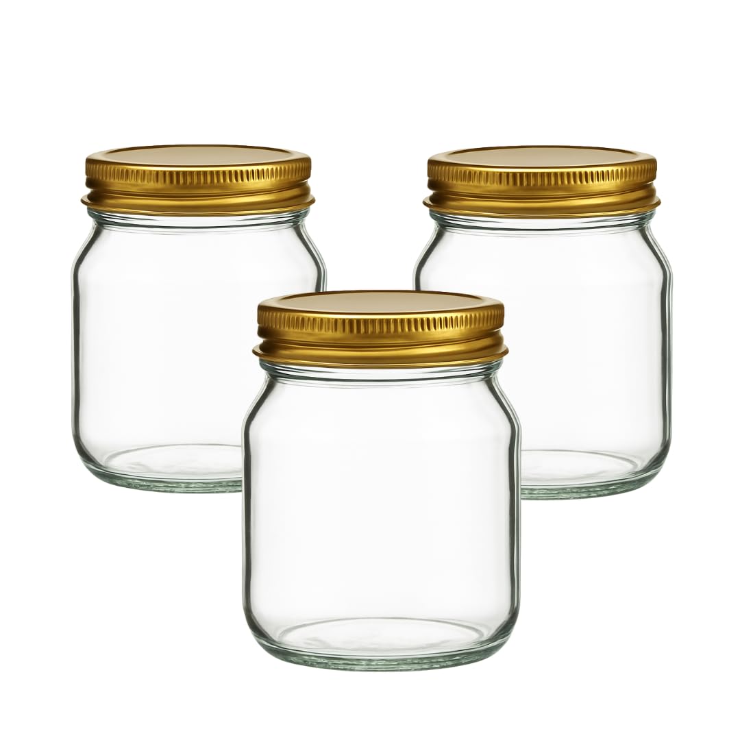 Jars And Bottles Gold Jarsandbottles 1Lb Honey Jars With Screw Lid (Pack Of 48)