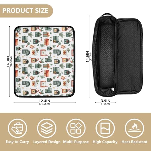 Bolsa de viaje para herramientas de cabello con base resistente al calor blanca mármol miniatura 4