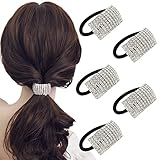 Xiwstar 5Pcs Women's Hair Bands Fashion Crystal Rhinestone Hair Ties Hairties Scrunchies Hair Accessories Ponytail Holder