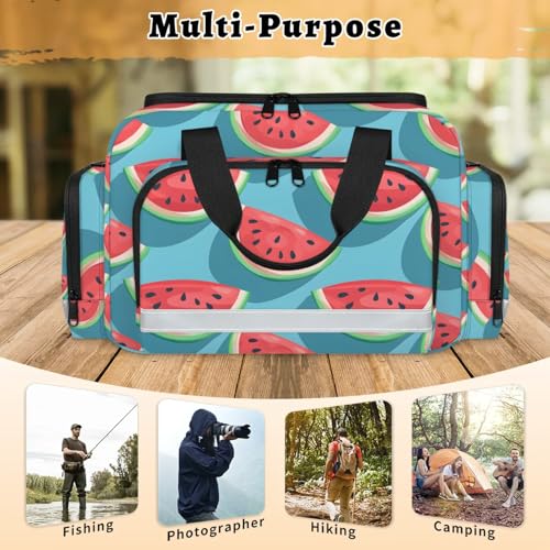 Anti-Scratch Duffle Bag for Travel 25x17.7x11.2 Inch - Waterproof Duffel Bag for Camping Fitness, Durable EMS Gear for First Responders Watermelon Slices3