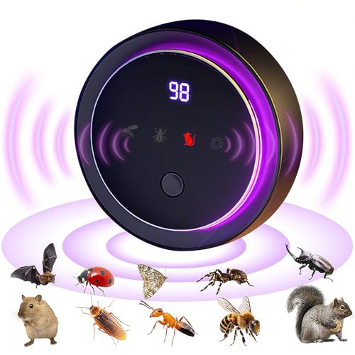 OBEST Ultraschall Mäuseabwehr,Intelligentes Gerät zur Mäusebekämpfung im Auto,Tragbarer Mückenschutz,zur Vertreibung von Mäusen,Kakerlaken,Spinnen und Mücken,Geeignet für Innen und Außenbereich
