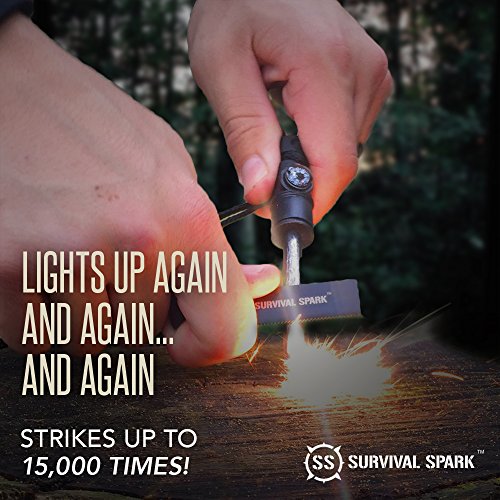 image for SharpSurvival Spark Fire Starter Kit - Magnesium Ferro Rod Fire Starte
